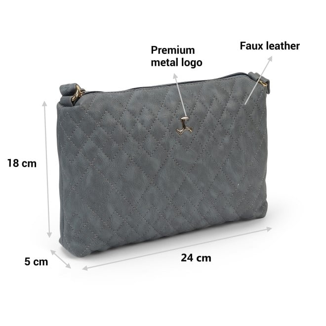 Mochi Women Grey Hand Bags Zip Top Sling (SKU: 66-781-14-10)