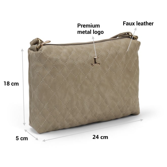 Mochi Women Beige Hand Bags Zip Top Sling (SKU: 66-781-20-10)