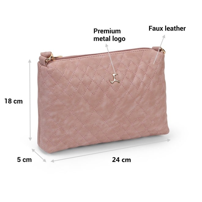 Mochi Women Pink Hand Bags Zip Top Sling (SKU: 66-781-24-10)