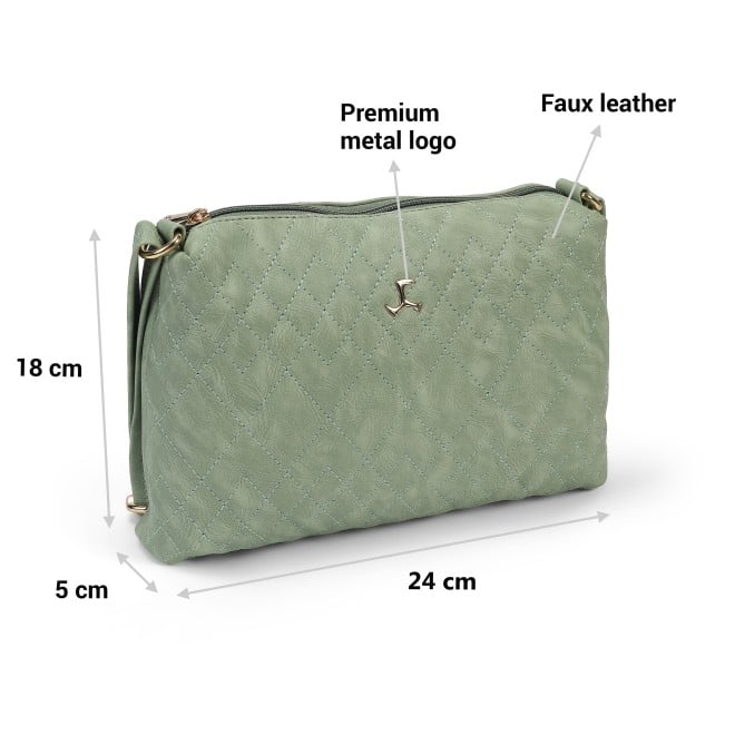 Mochi Women Light-green Hand Bags Zip Top Sling (SKU: 66-781-60-10)