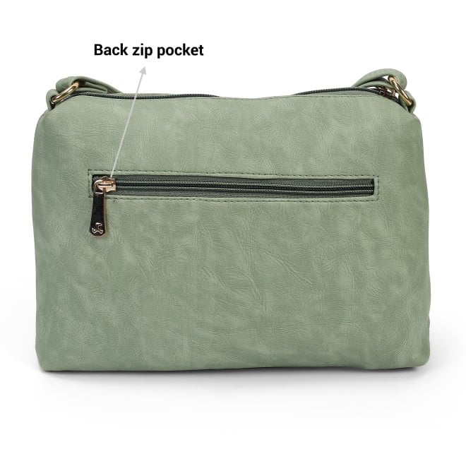 Mochi Women Light-green Hand Bags Zip Top Sling (SKU: 66-781-60-10)