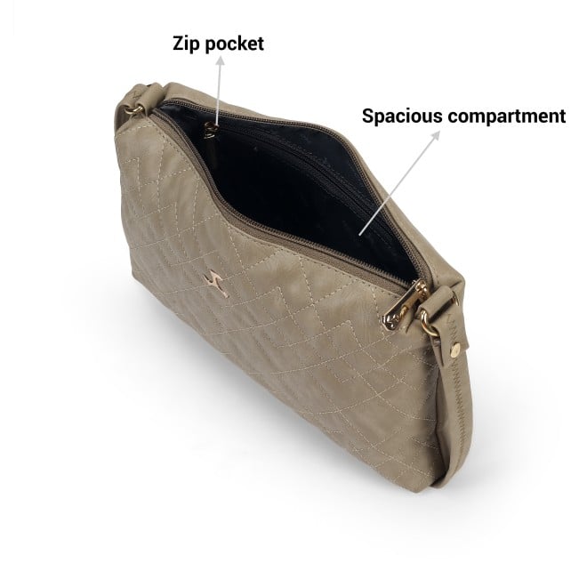 Mochi Women Beige Hand Bags Zip Top Sling (SKU: 66-781-20-10)