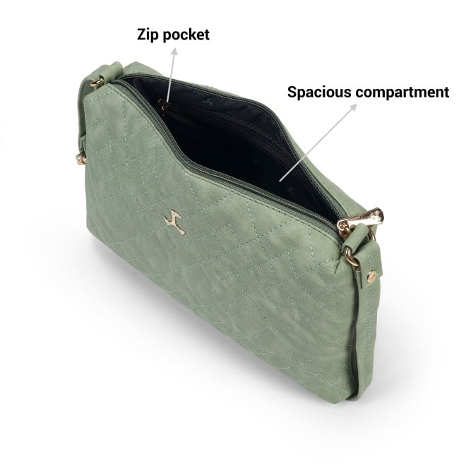 Mochi Women Light-green Hand Bags Zip Top Sling (SKU: 66-781-60-10)