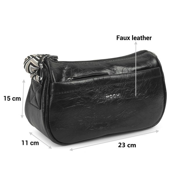 Mochi Women Black Hand Bags Zip Top Sling (SKU: 66-790-11-10)