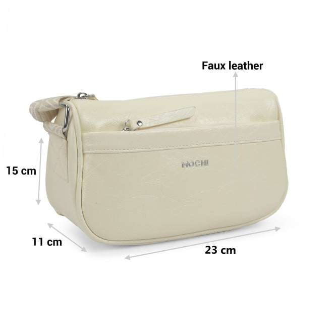Mochi Women Off-white Hand Bags Zip Top Sling (SKU: 66-790-66-10)
