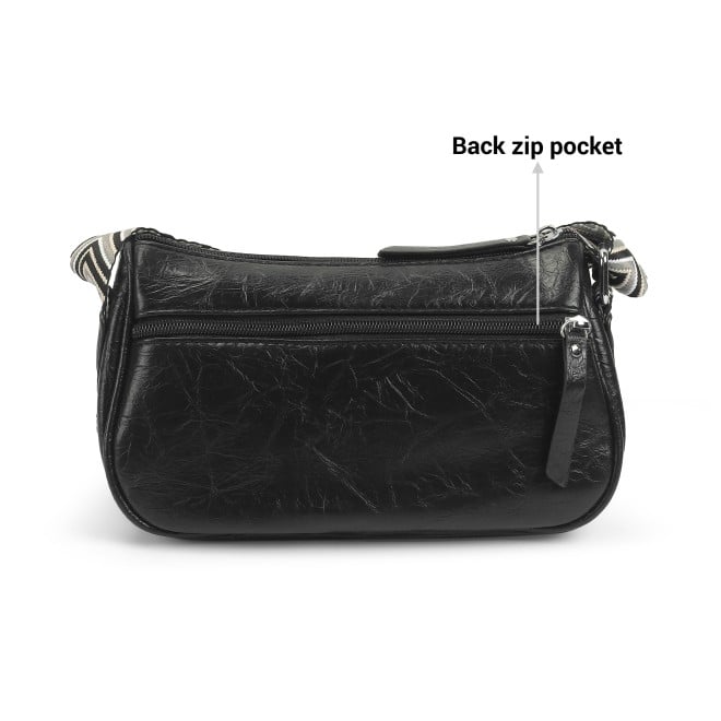 Mochi Women Black Hand Bags Zip Top Sling (SKU: 66-790-11-10)