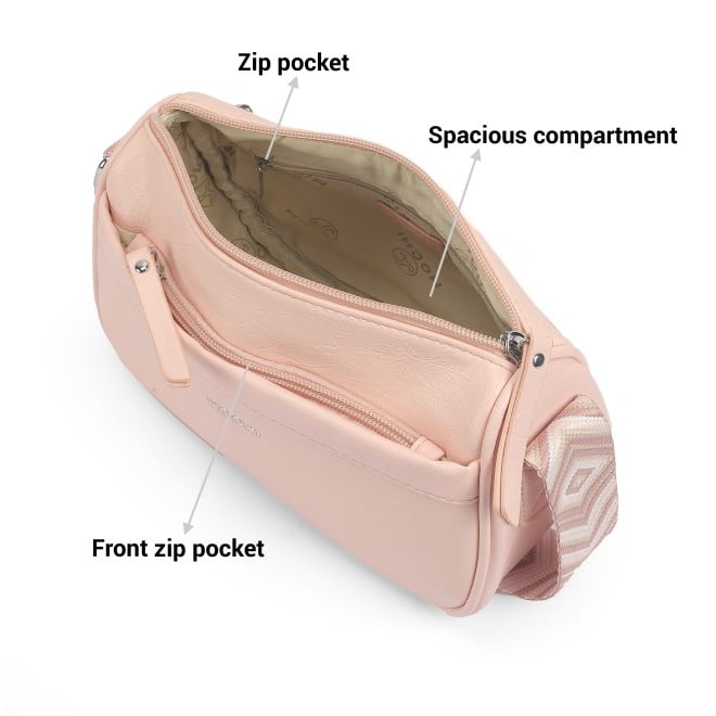 Mochi Women Pink Hand Bags Zip Top Sling (SKU: 66-790-24-10)