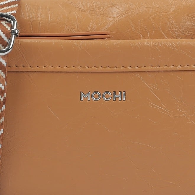 Mochi Women Tan Hand Bags Zip Top Sling (SKU: 66-790-23-10)