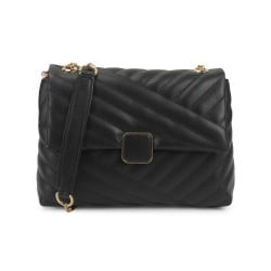 Women Black Hand Bags Zip Top Sling