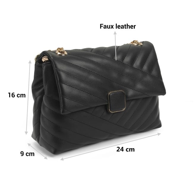 Mochi Women Black Hand Bags Zip Top Sling (SKU: 66-793-11-10)