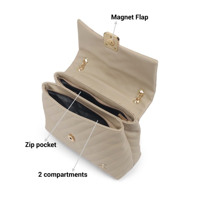 Mochi Women Beige Hand Bags Zip Top Sling (SKU: 66-793-20-10)