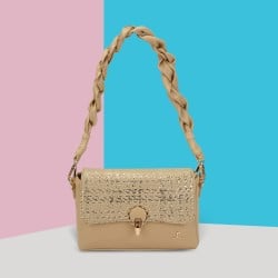 Women Beige Shoulder Bag