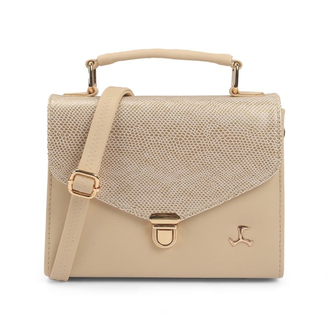 Mochi Women Beige Hand Bags Satchel Bags