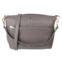 Women Grey Hand Bags Zip Top Sling