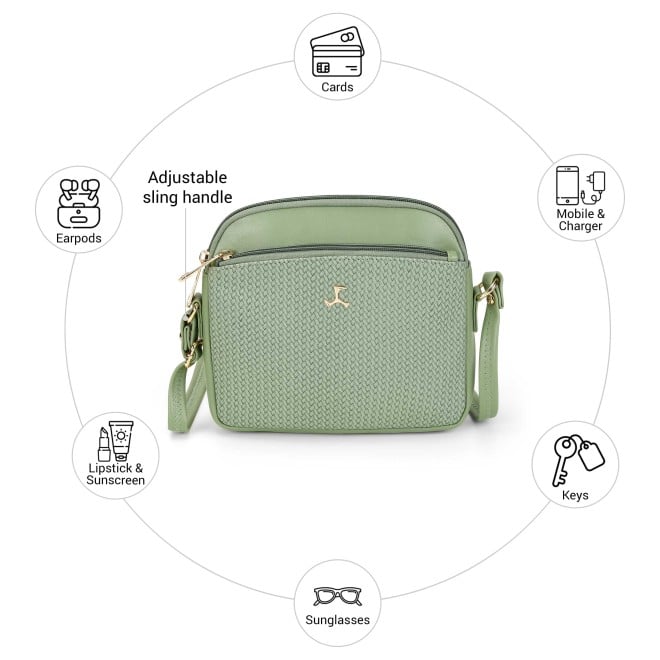 Mochi Women Green Sling Bag (SKU: 66-811-21-10)