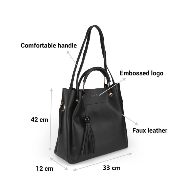 Mochi Women Black Satchel Bag (SKU: 66-8341-11-10) Mochi Women Black Satchel Bag (SKU: 66-8341-11-10)