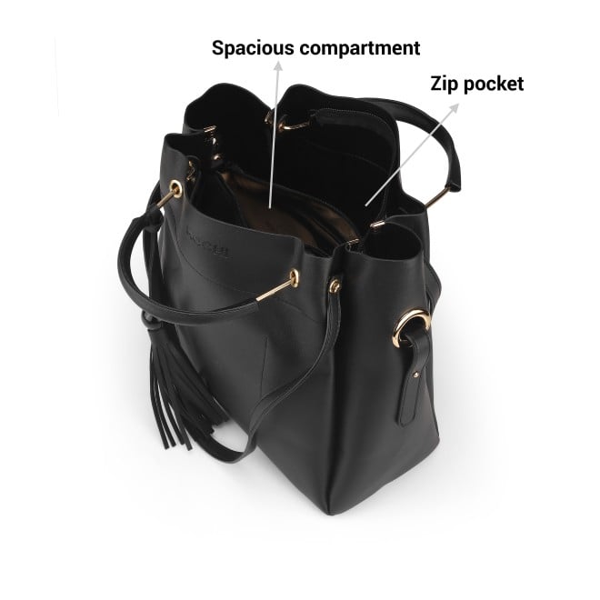 Mochi Women Black Satchel Bag (SKU: 66-8341-11-10) Mochi Women Black Satchel Bag (SKU: 66-8341-11-10)