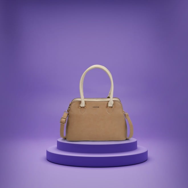 Mochi Women Khaki Satchel Bag