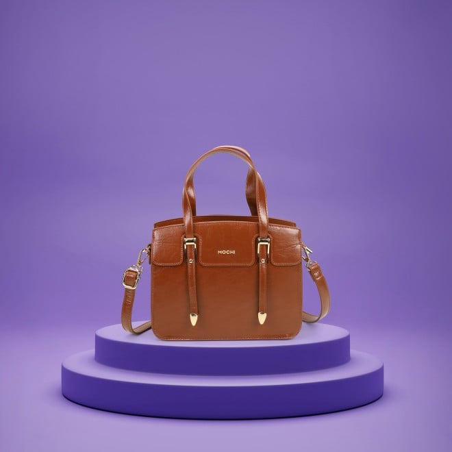 Mochi Women Brown Satchel Bag