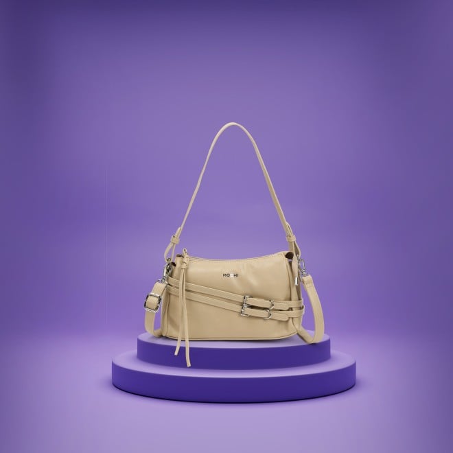 Mochi Women Beige Shoulder Bag