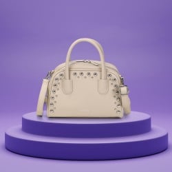 Women Beige Satchel Bag