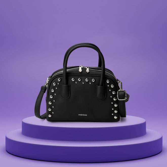 Mochi Women Black Satchel Bag