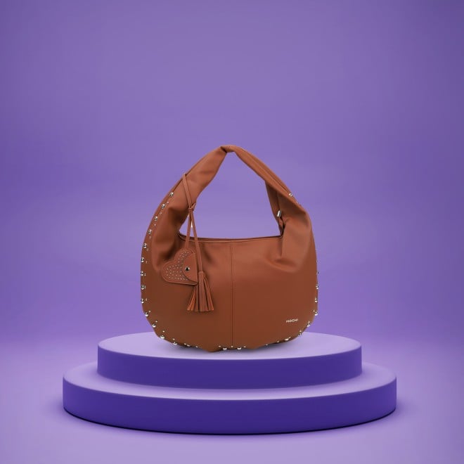 Mochi Women Brown Hobo Bag
