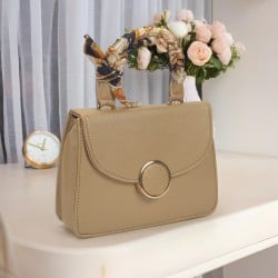 Women Gold Satchel Bag