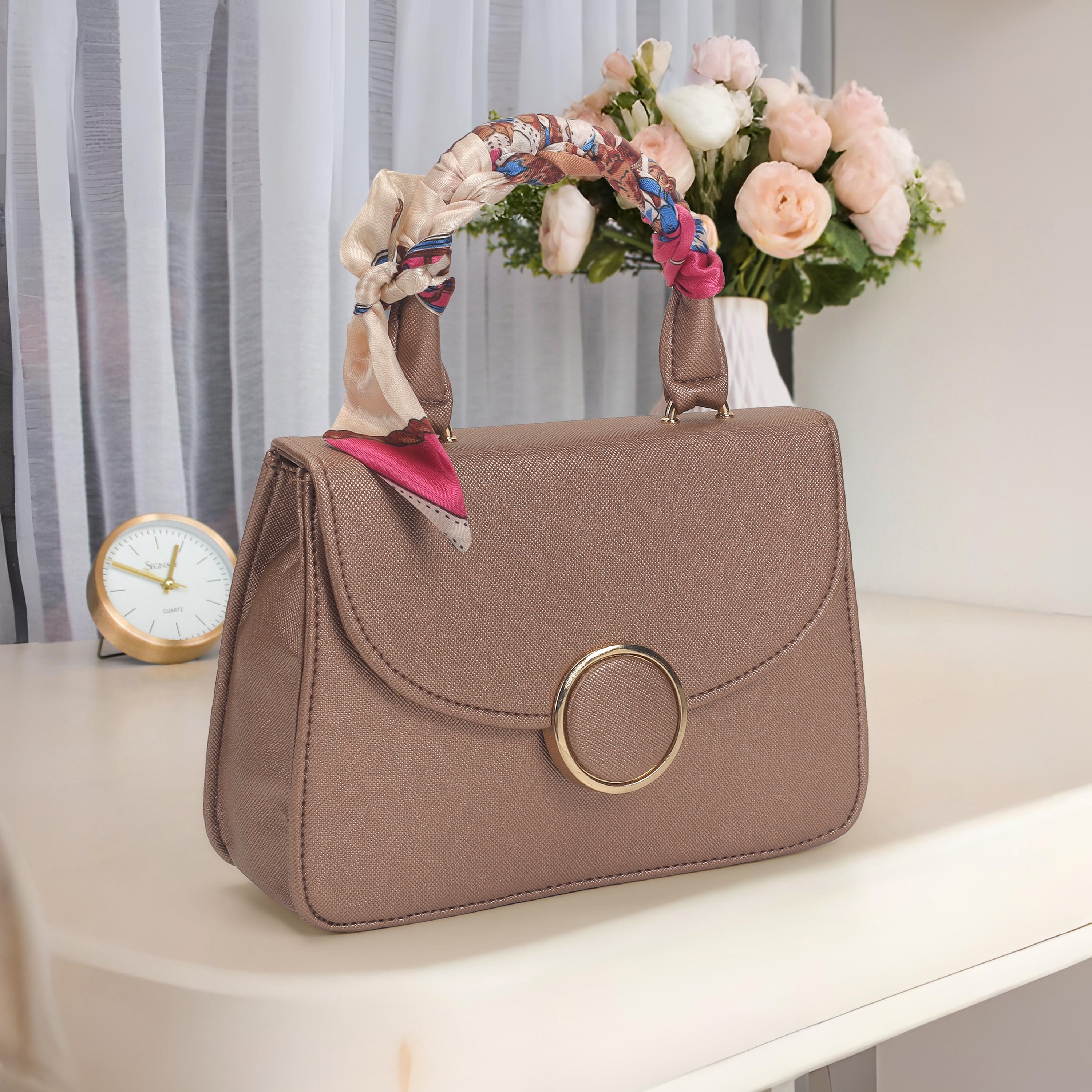 Mochi Women Bronze Hand Bags Evening Bag (SKU: 66-853-46-10)