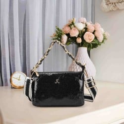Women Gun-Metal Casual Sling Bag