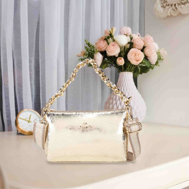 Mochi Women Gold Casual Sling Bag (SKU: 66-861-15-10)