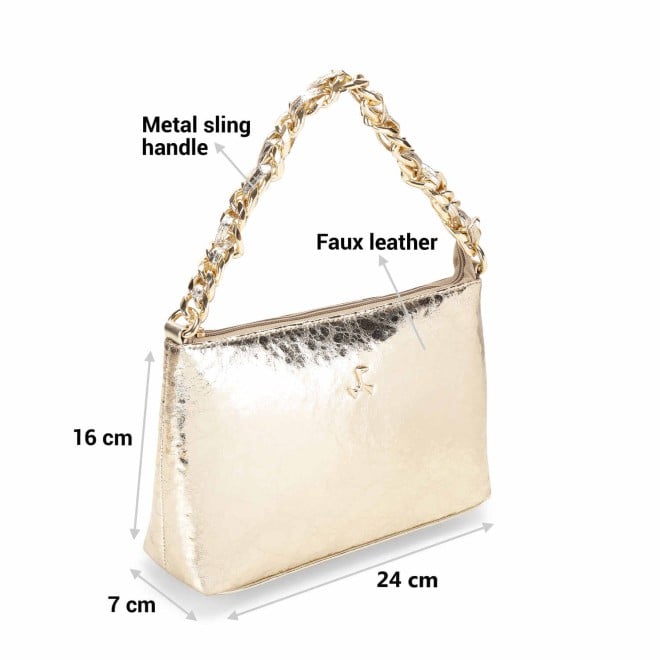 Mochi Women Gold Casual Sling Bag (SKU: 66-861-15-10)