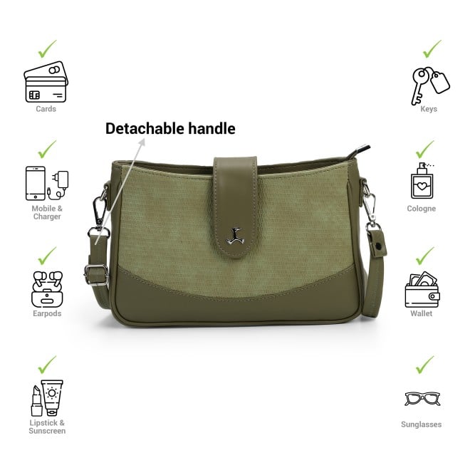 Mochi Women Green Sling Bag (SKU: 66-862-21-10)