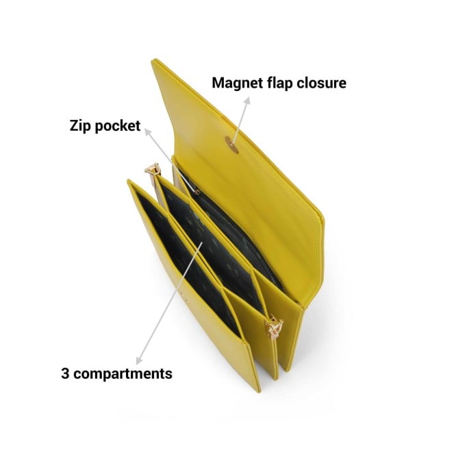 Mochi Women Yellow Casual Sling Bag (SKU: 66-865-33-10)
