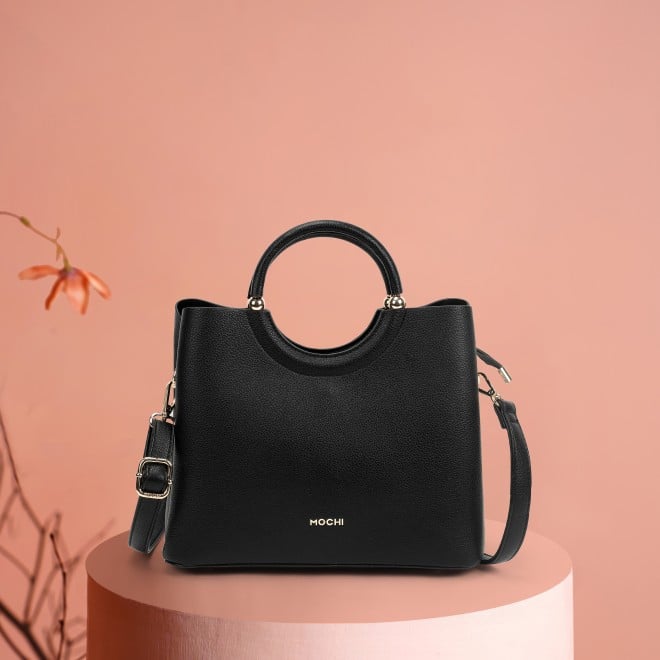 Mochi Women Black Satchel Bag
