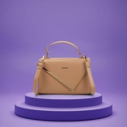 Women Beige Satchel Bag