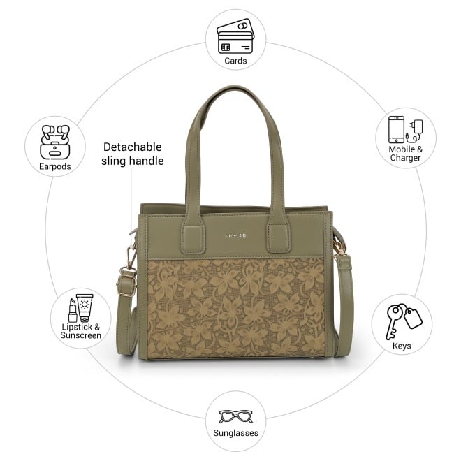 Mochi Women Olive Satchel Bag (SKU: 66-869-49-10)
