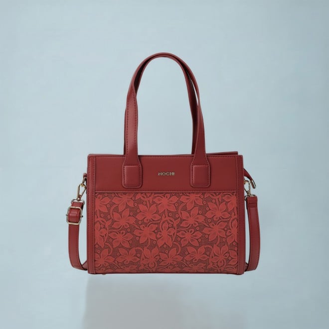 Mochi Women Maroon Satchel Bag