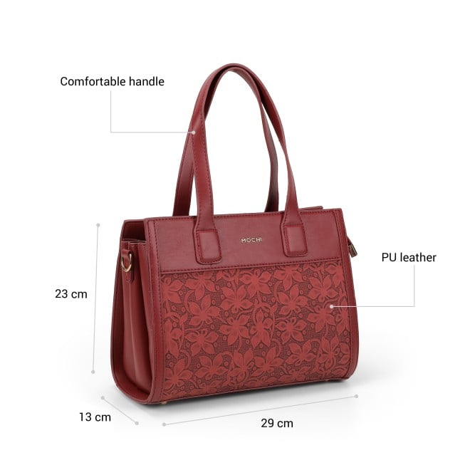 Mochi Women Maroon Satchel Bag (SKU: 66-869-44-10)