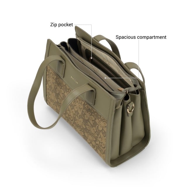 Mochi Women Olive Satchel Bag (SKU: 66-869-49-10)