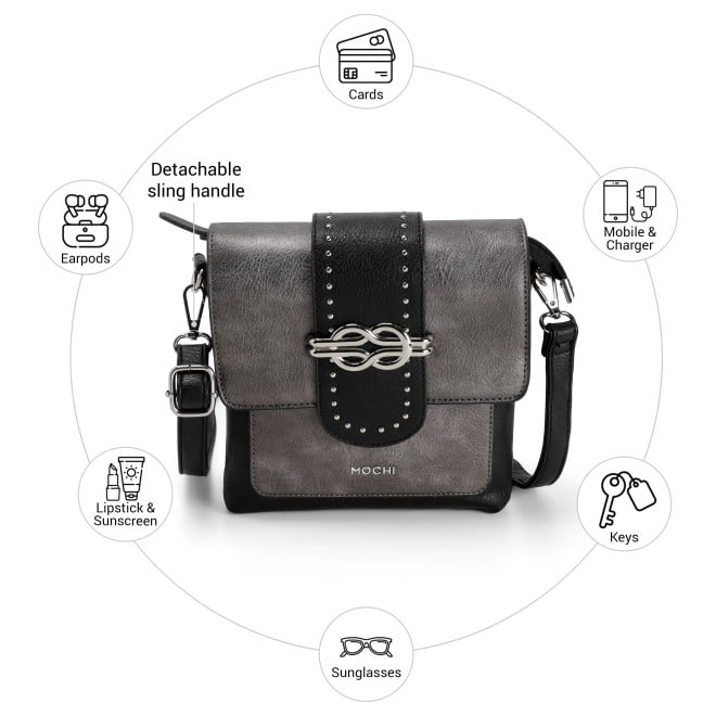 Mochi Women Black Sling Bag (SKU: 66-873-11-10)