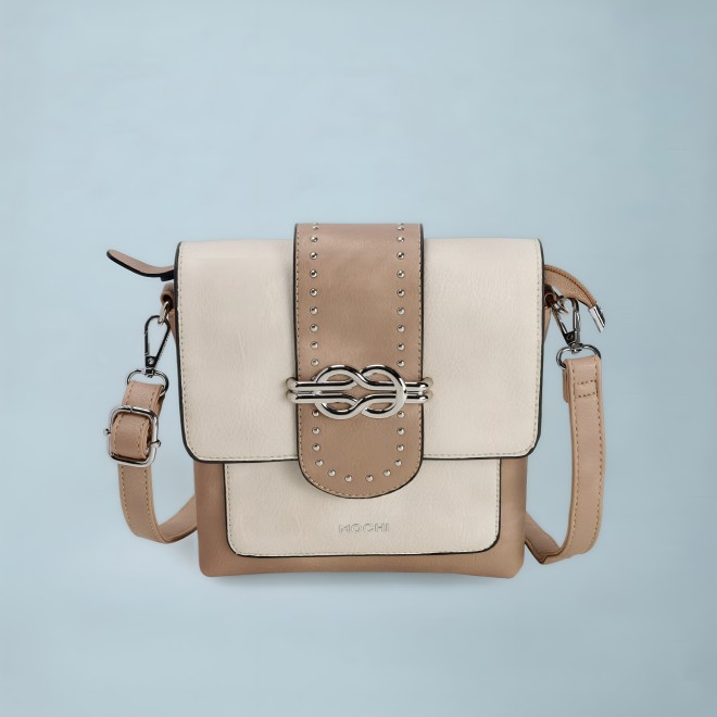 Mochi Women Beige Sling Bag