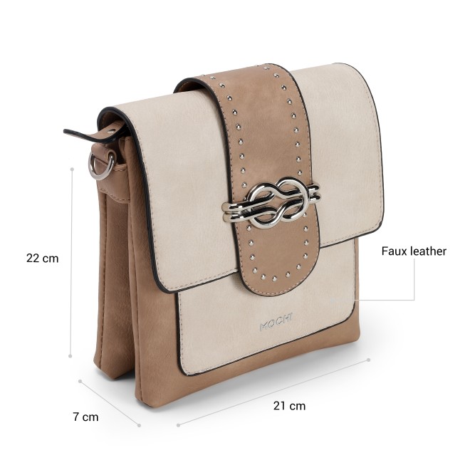 Mochi Women Beige Sling Bag (SKU: 66-873-20-10)