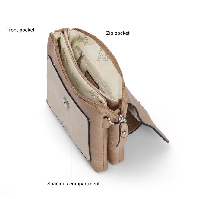 Mochi Women Beige Sling Bag (SKU: 66-873-20-10)