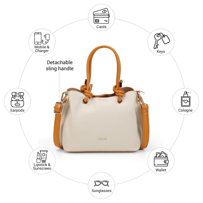 Mochi Women Beige Satchel Bag (SKU: 66-909-20-10)