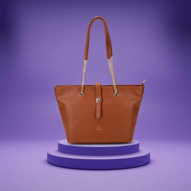 Mochi Women Tan Casual Tote Bag