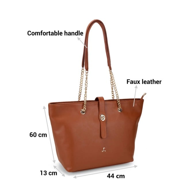 Mochi Women Tan Casual Tote Bag (SKU: 66-919-23-10)