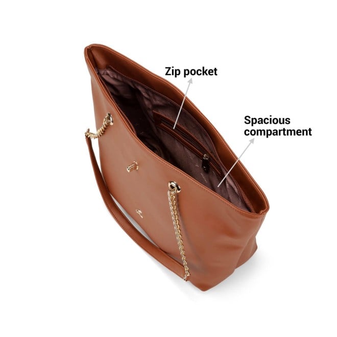 Mochi Women Tan Casual Tote Bag (SKU: 66-919-23-10)