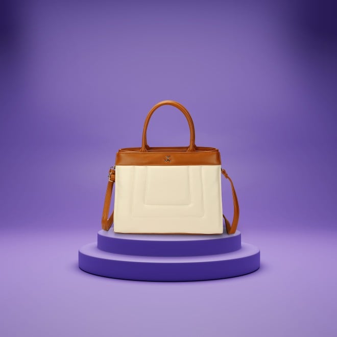 Mochi Women Off-white Satchel Bag