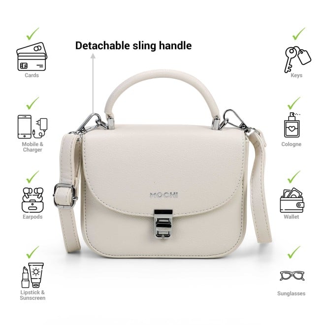 Mochi Women Off-white Satchel Bag (SKU: 66-967-66-10)